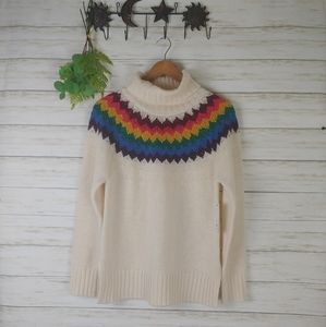 Francesca's Rainbow Fair Isle Cowlneck Sweater